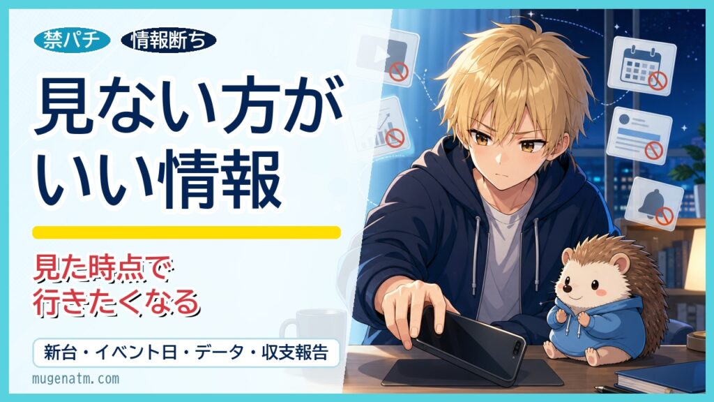 禁パチ中に見ない方がいい情報をスマホから遠ざけるアイキャッチ