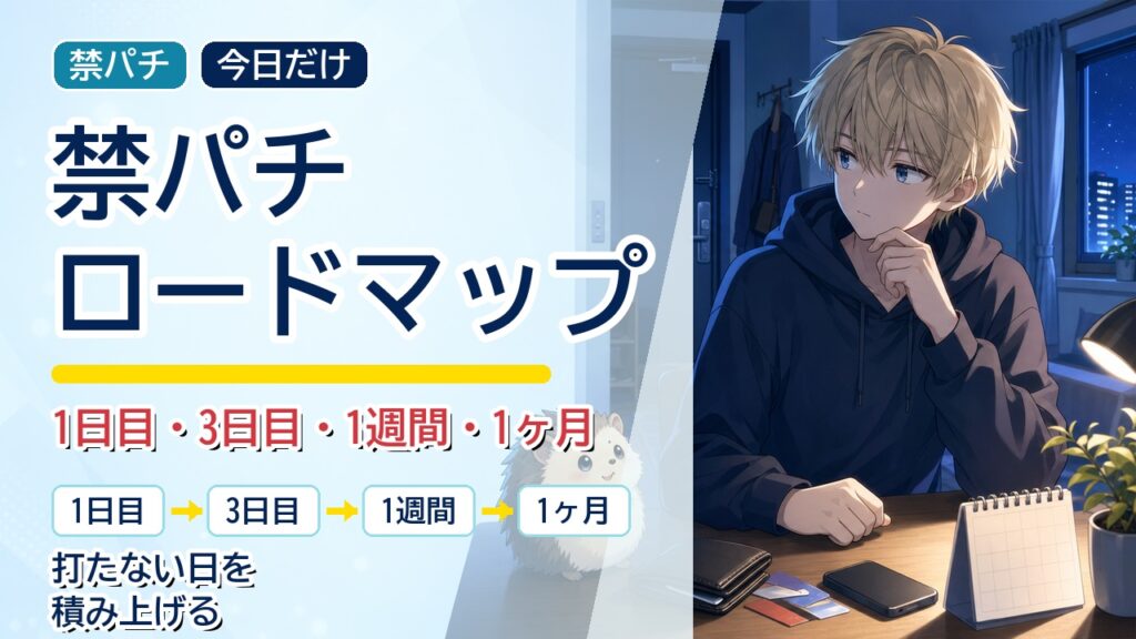 禁パチロードマップ 1日目 3日目 1週間 1ヶ月でやること