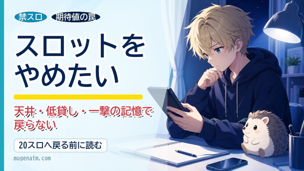 スロットをやめたい 期待値 天井 低貸しで戻らない